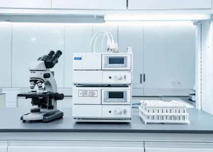 Laboratory microscope and HPLC instruments