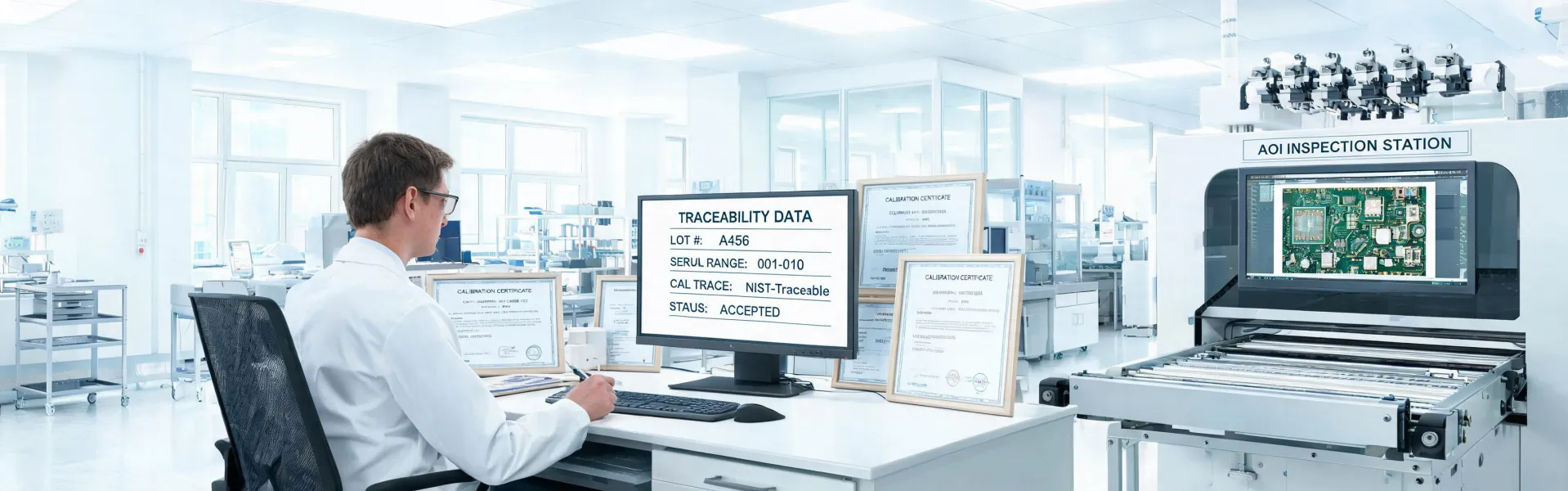 Inspection laboratory background