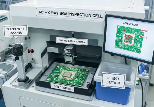 Electronics inspection cell